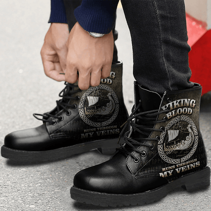 Boots Viking Blood Leather Boots