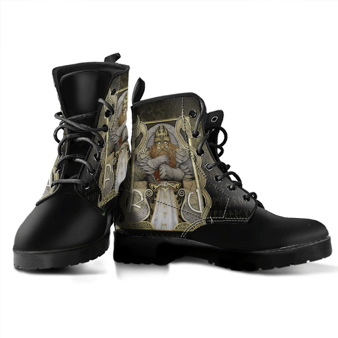 Boots Vikings Odin Nordic Style Leather Boots