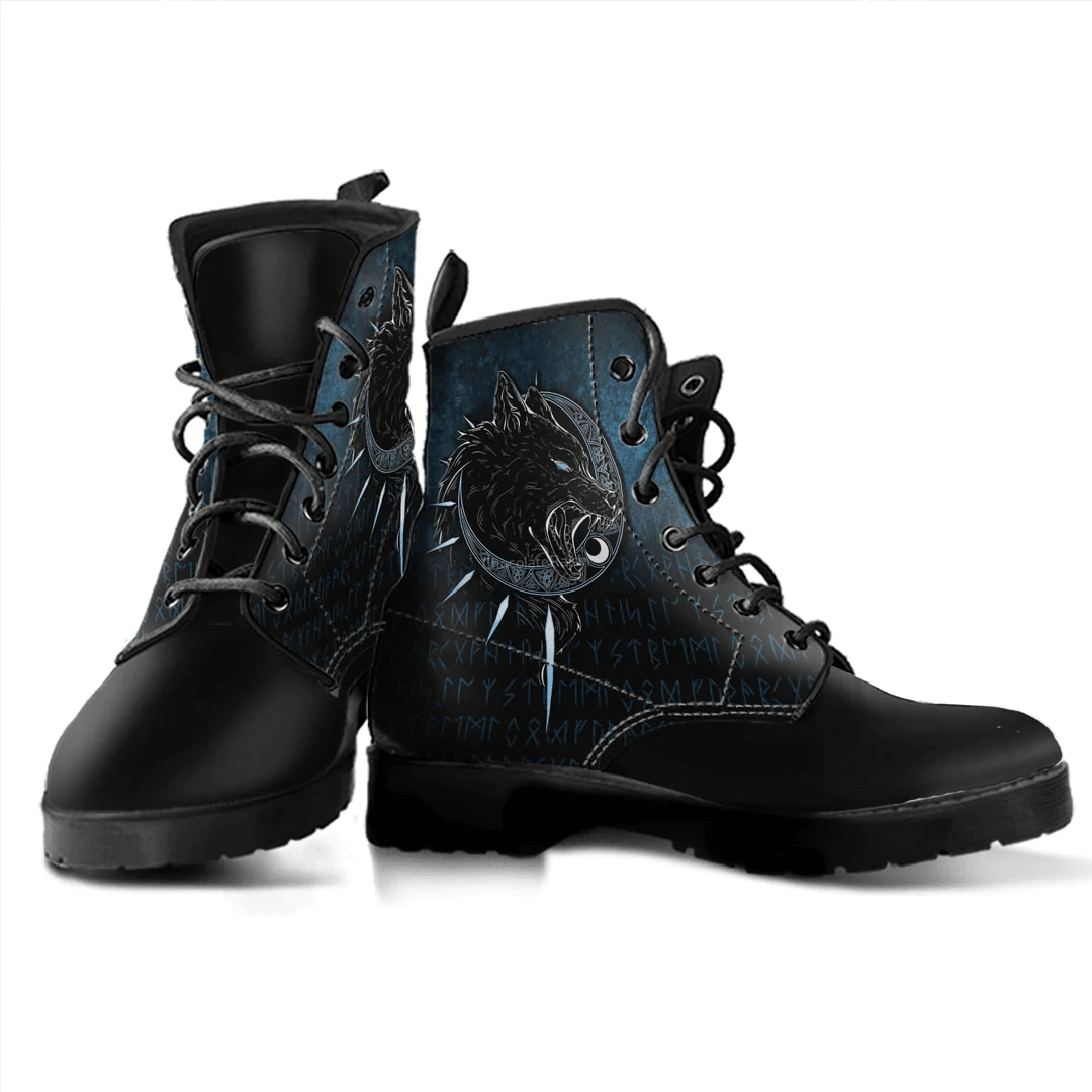Boots Viking Fenrir Wolve Leather Boots