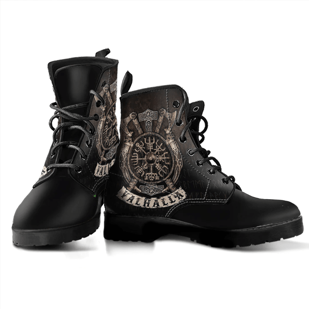 Boots Viking Special Vegvisir Valhalla Leather Boots