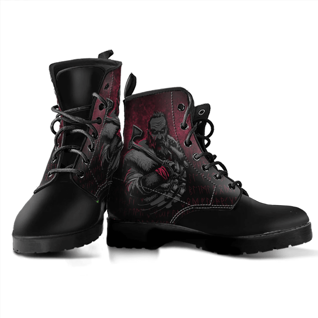 Boots Viking Warrior With Axe Leather Boots