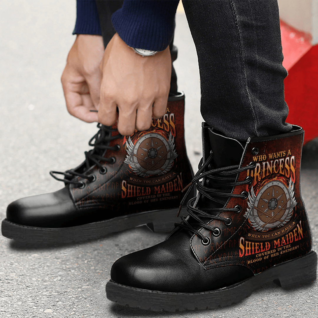 Boots Who Wants A Princess When You Can Have A Shield Maiden Leather Boots