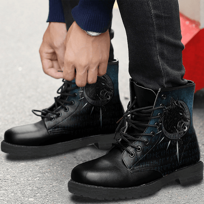 Boots Viking Fenrir Wolve Leather Boots