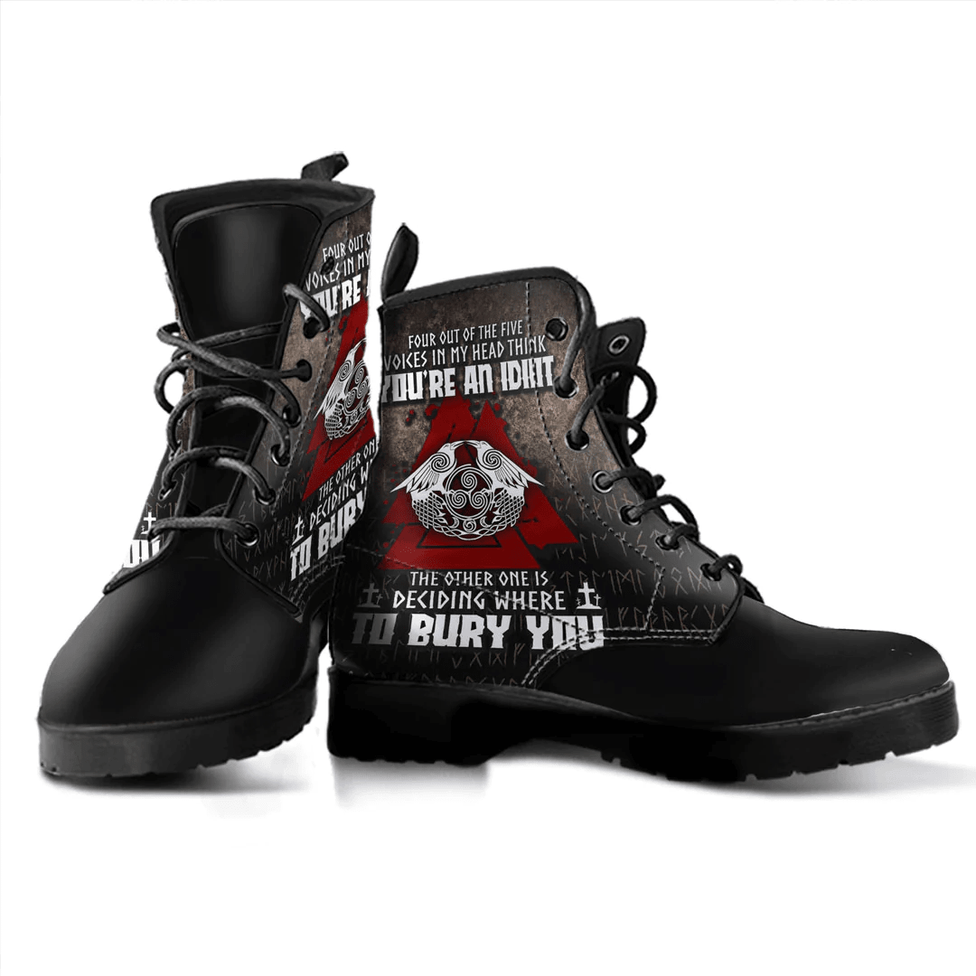 Boots You Are An Idiot Vikings Leather Boots