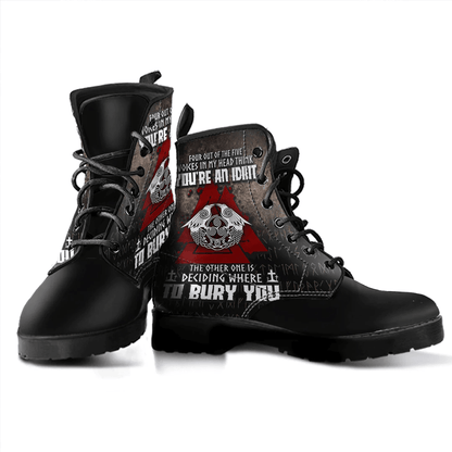 Boots You Are An Idiot Vikings Leather Boots
