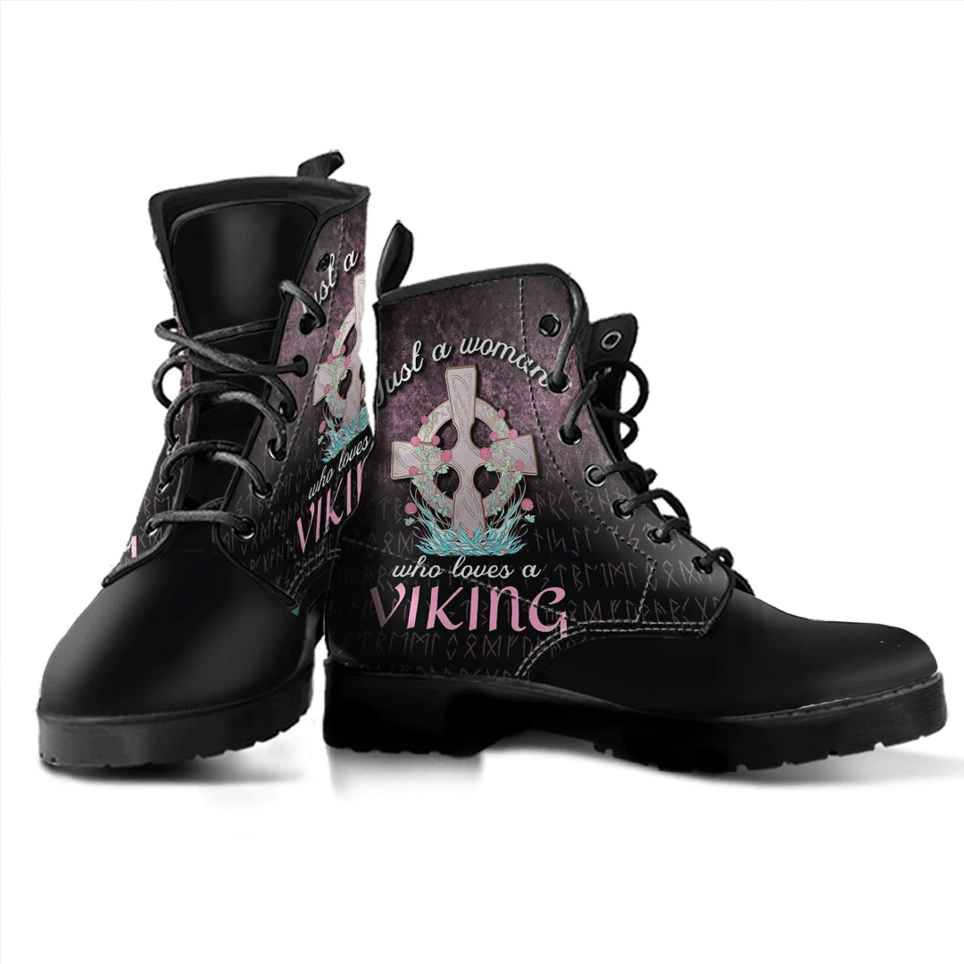 Boots Woman Loves Viking Warrior Norse Valhalla Leather Boots