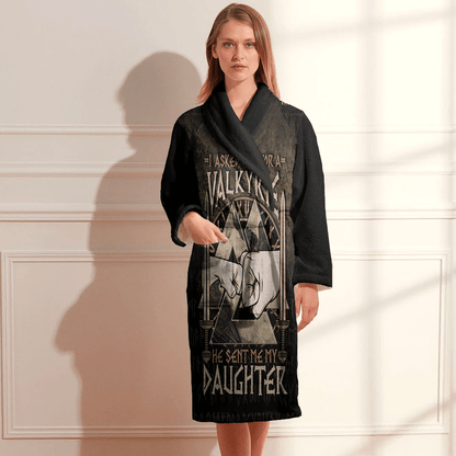 Bathrobe I Asked Odin For A Valkyrie Viking Daughter Bath Robe