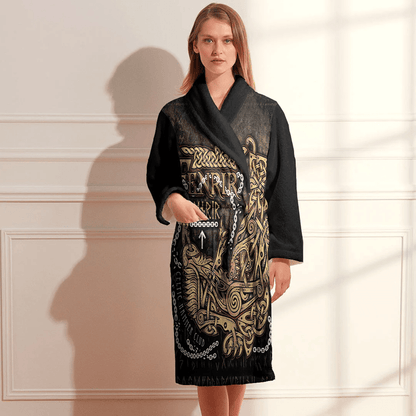Bathrobe Fenrir Ragnarok Viking Monster Wolf Bath Robe