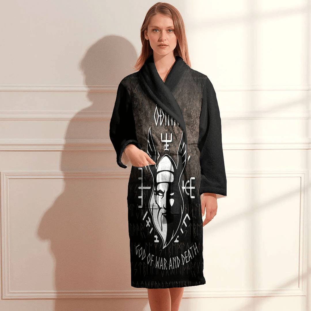 Bathrobe Nordic Gods Goddesses Odin For Scandanvian Viking Warriors Bath Robe