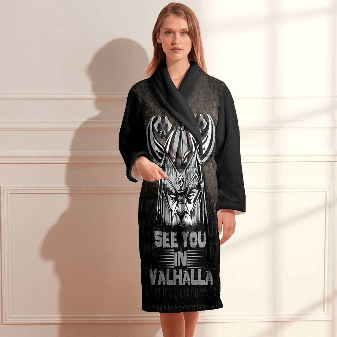 Bathrobe See You In Valhalla Bath Robe
