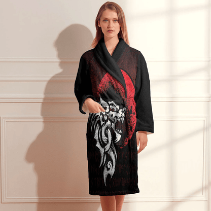 Bathrobe Viking Fenrir Monstrous Wolf Norse Bath Robe