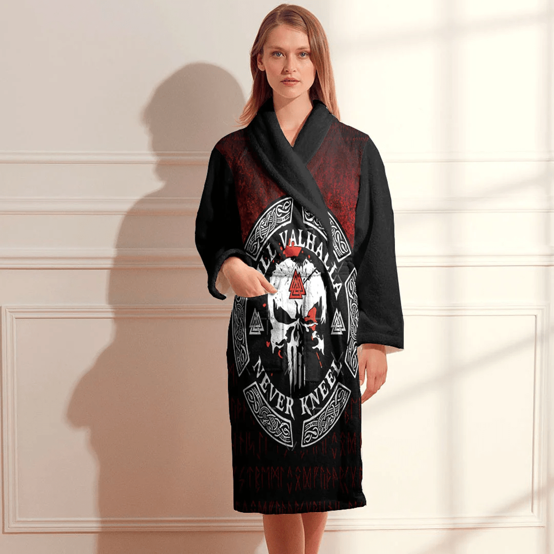 Bathrobe Til Valhalla Never Kneel Bath Robe