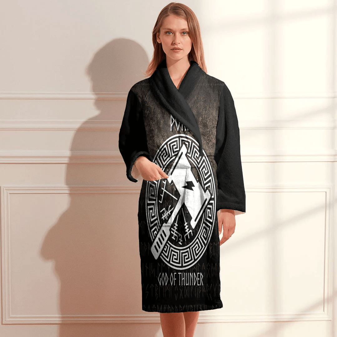 Bathrobe Nordic Gods Goddesses Thor For Scandanvian Viking Warriors Bath Robe