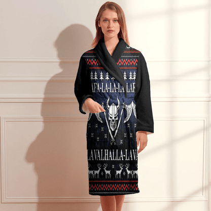 Bathrobe Ugly Christmas Viking Fa La La La La Valhalla La Bath Robe
