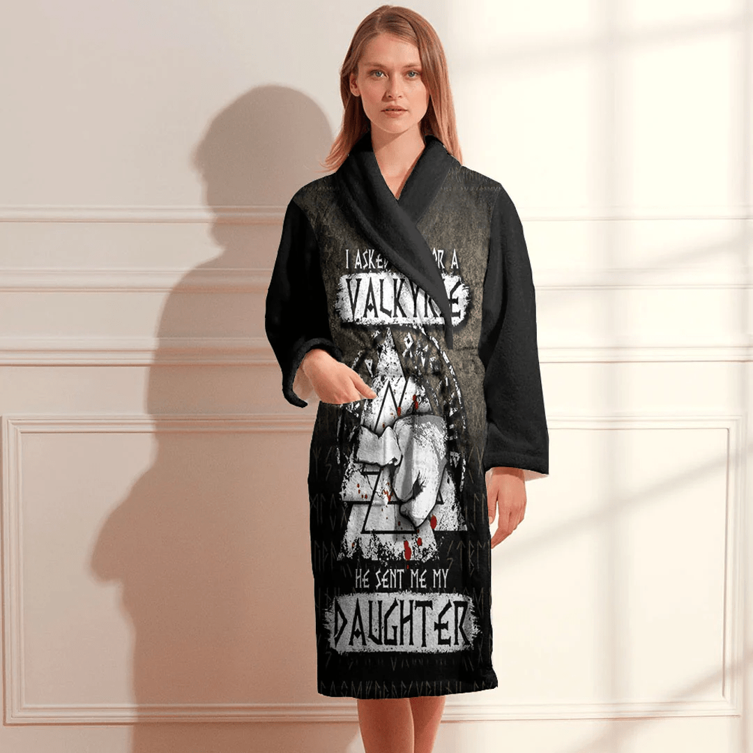 Bathrobe Viking I Asked Odin For A Valkyrie Bath Robe