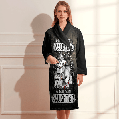 Bathrobe Viking I Asked Odin For A Valkyrie Bath Robe