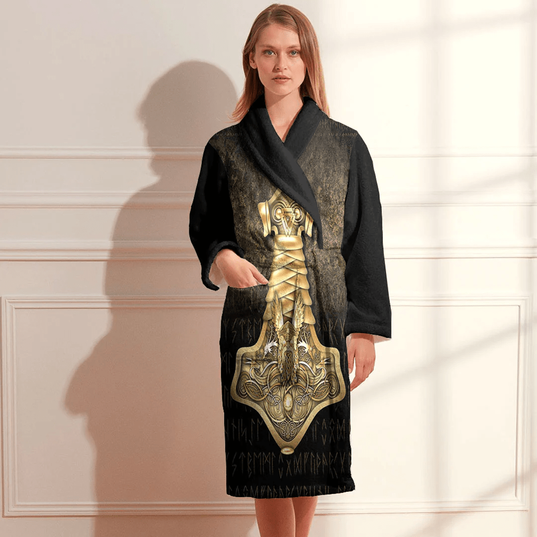 Bathrobe Mjolnir The Hammer Of Thor' Norse God Of Thunder Bath Robe