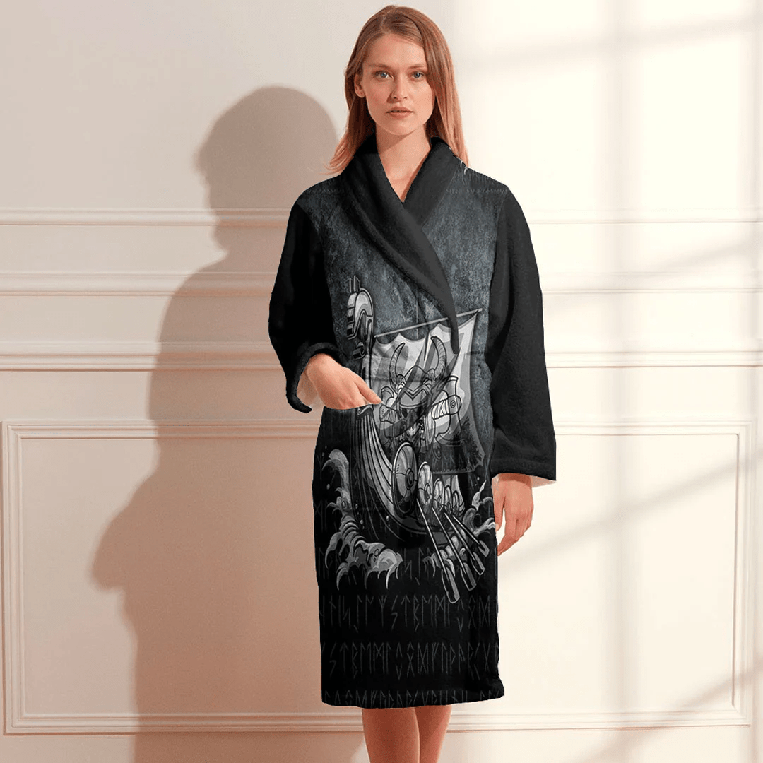Bathrobe Vikings Victory Or Valhalla Bath Robe