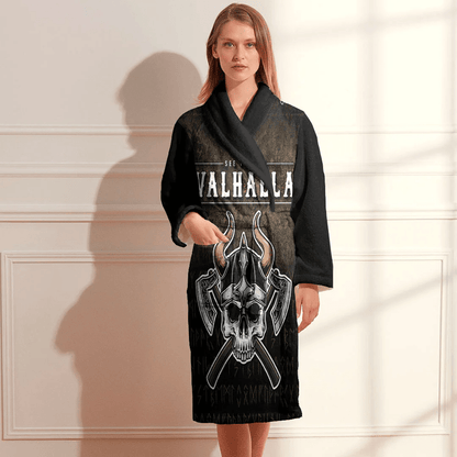 Bathrobe See You In Valhalla Vikings Nordic Bath Robe