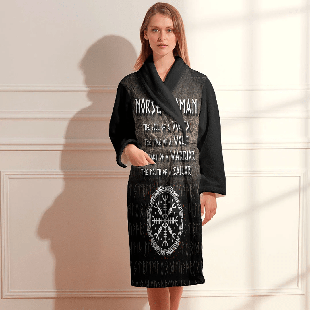 Bathrobe Viking Norse Woman Bath Robe