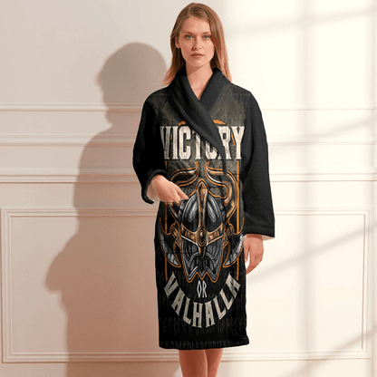 Bathrobe Viking Mythology Victory Or Valhalla Norse Bath Robe