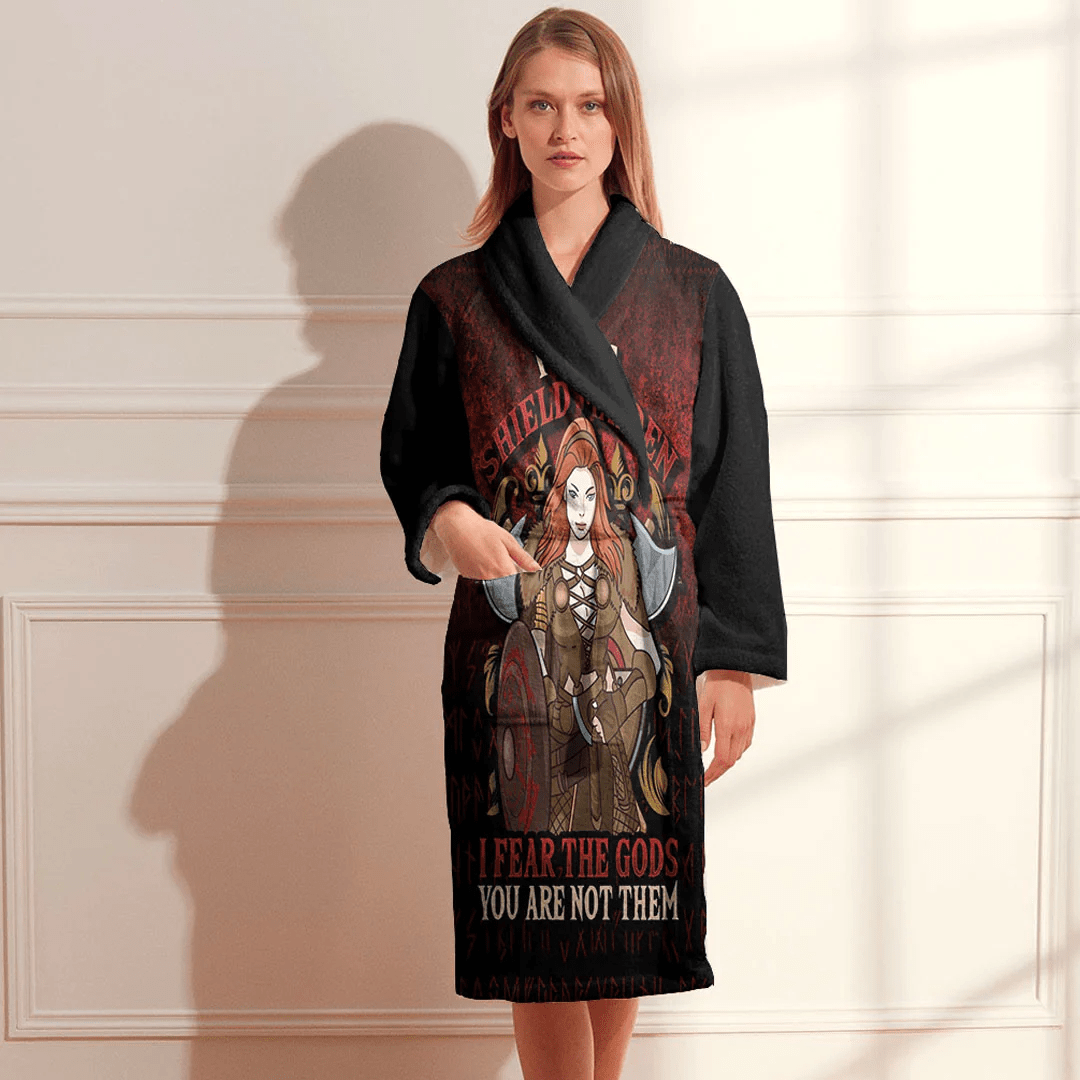 Bathrobe Cute Forget Princess I Want To Be A Shield Maiden Bath Robe