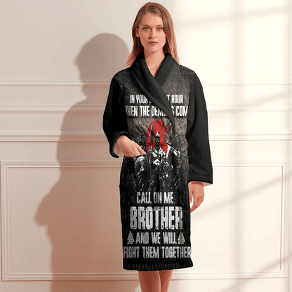 Bathrobe Viking Warrior In Your Darkest Hour Bath Robe