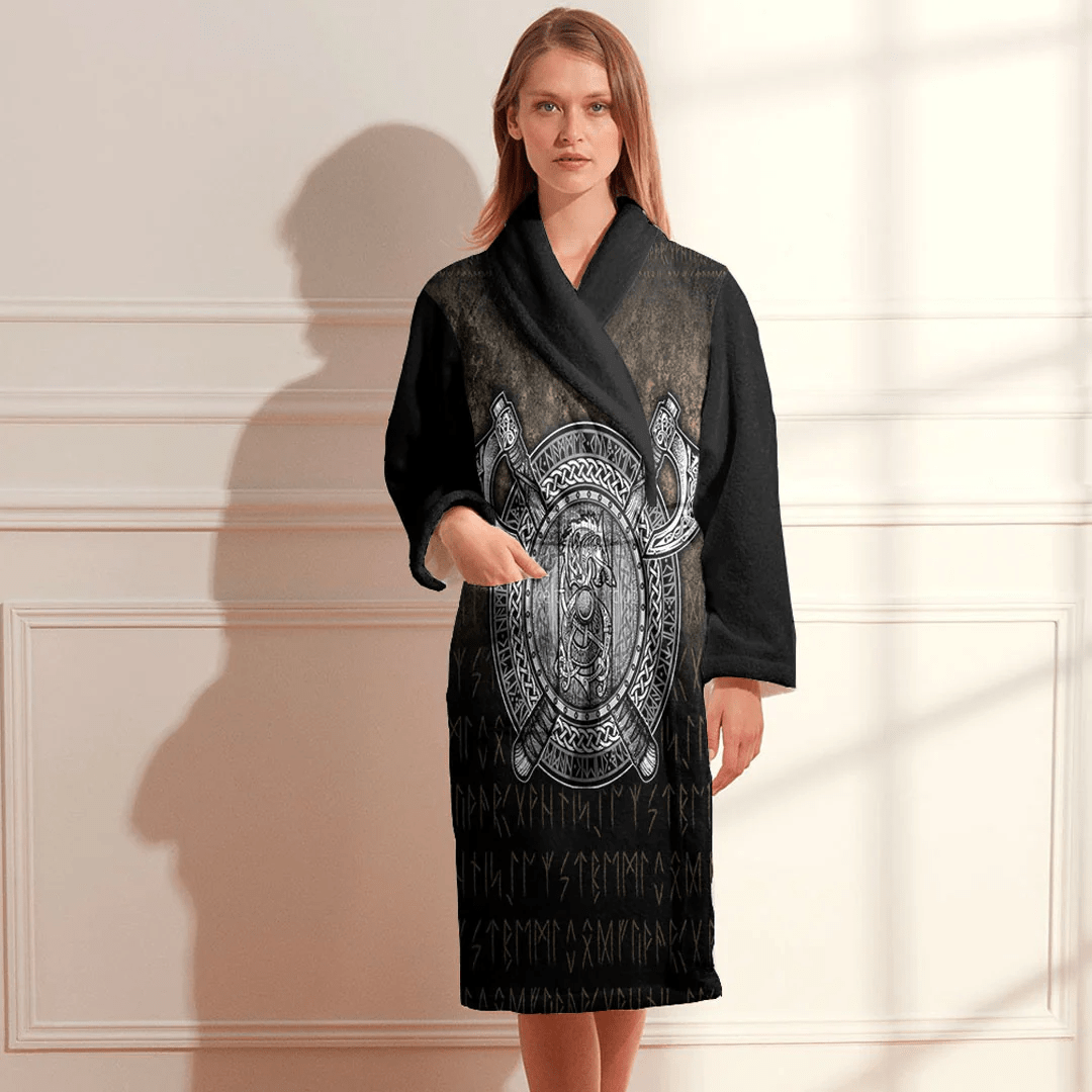 Bathrobe Fenrir Viking Shield Bath Robe