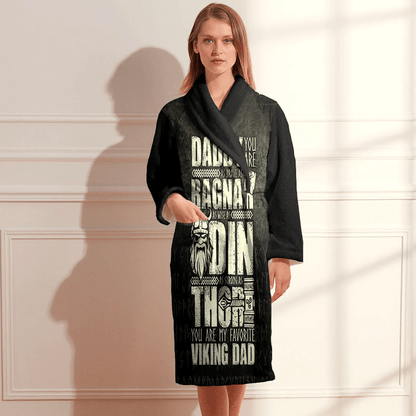 Bathrobe Daddy You Are As Brave As Ragnar As Wise As Odin As Strong As Thor Bath Robe
