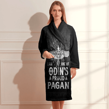 Bathrobe I Am One Of Odin's Proud Pagan Bath Robe