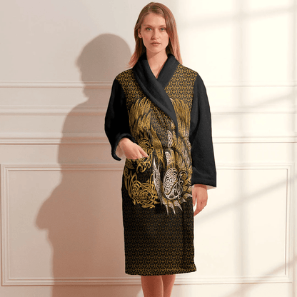 Bathrobe Ragnarok Huginn Muninn Gold Bath Robe