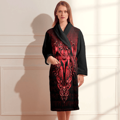 Bathrobe The Armor Of Viking Red Bath Robe