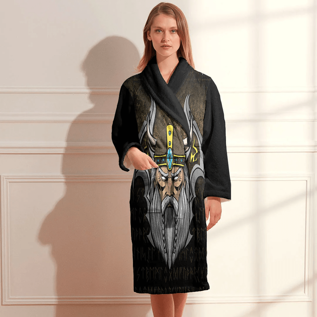 Bathrobe Viking Nordic Warrior Valhalla Bath Robe