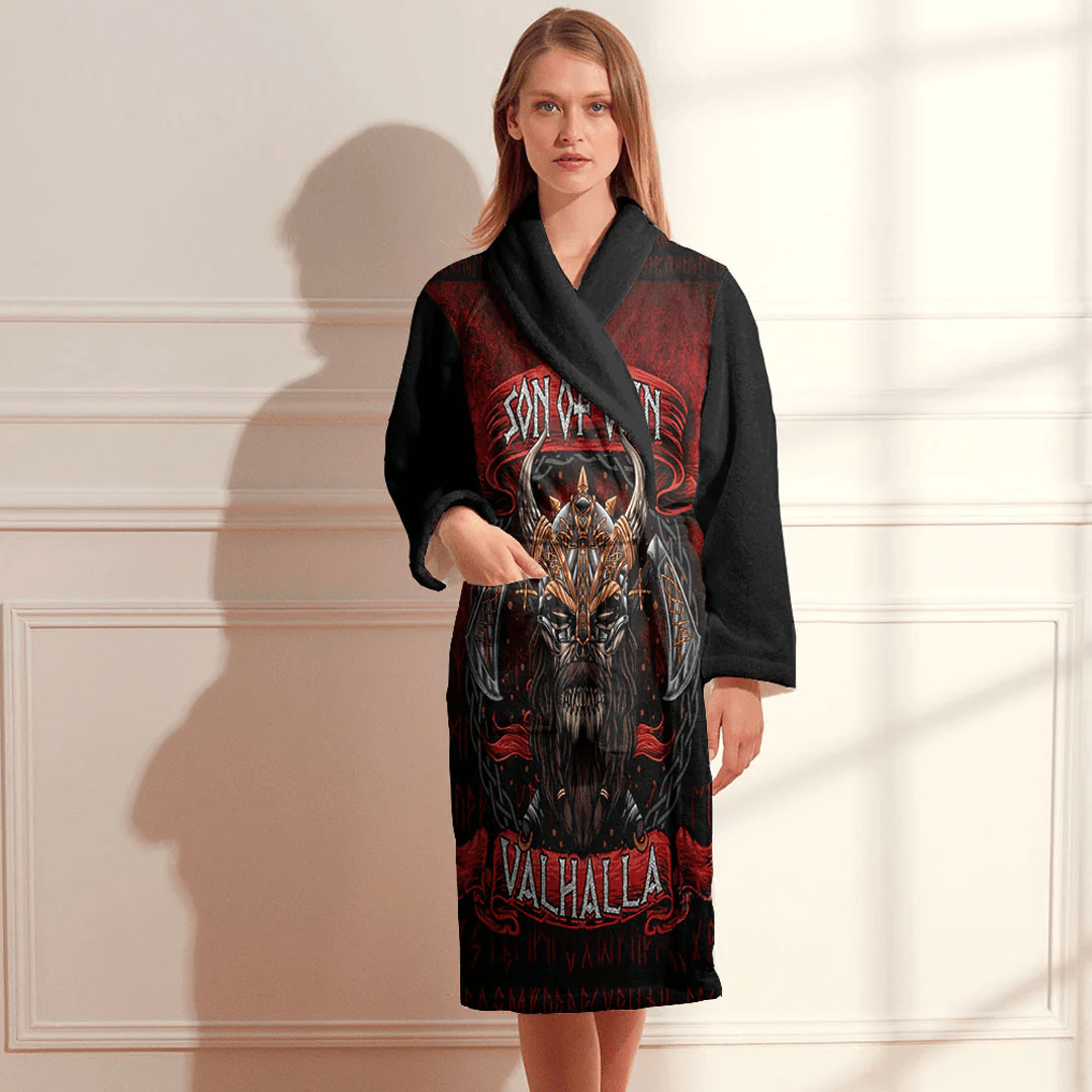 Bathrobe Son Of Odin Valhalla Viking Warrior Bath Robe