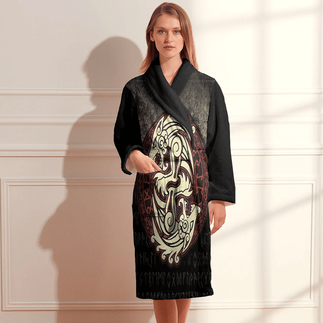 Bathrobe Vikings Fenrir Loki'S Son Bath Robe