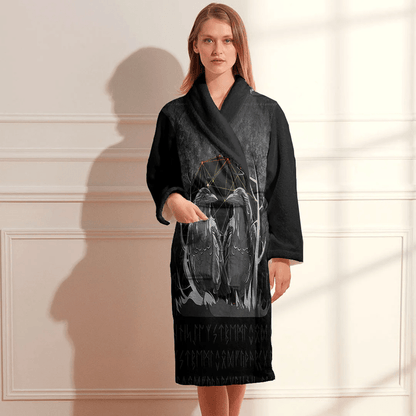 Bathrobe Viking Huginn And Muninn Bath Robe