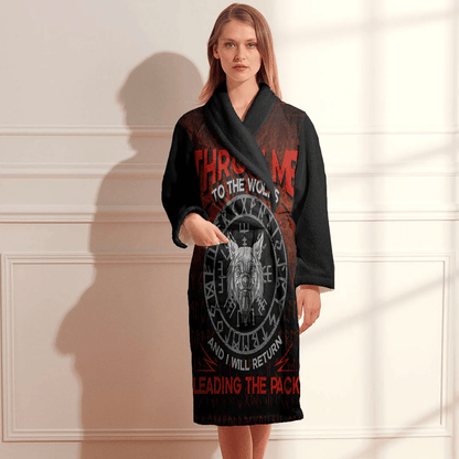 Bathrobe Throw Me To The Wolfs And I Will Return Leading The Pack Bath Robe