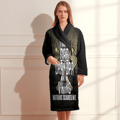 Bathrobe Dad Viking Fathers Day Warrior Norse Mythology Bath Robe