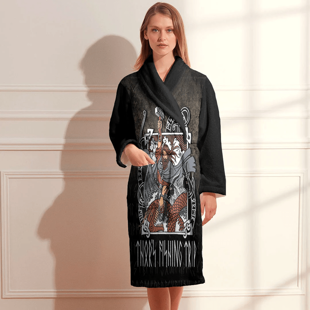 Bathrobe Thor's Fishing Trip Bath Robe