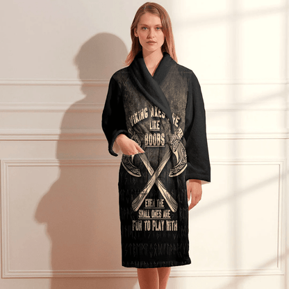 Bathrobe Viking Axes Are Like Boobs Bath Robe