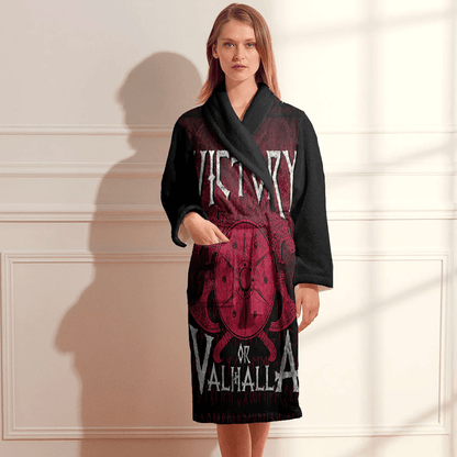 Bathrobe Vikings Victory Or Valhallaa Bath Robe