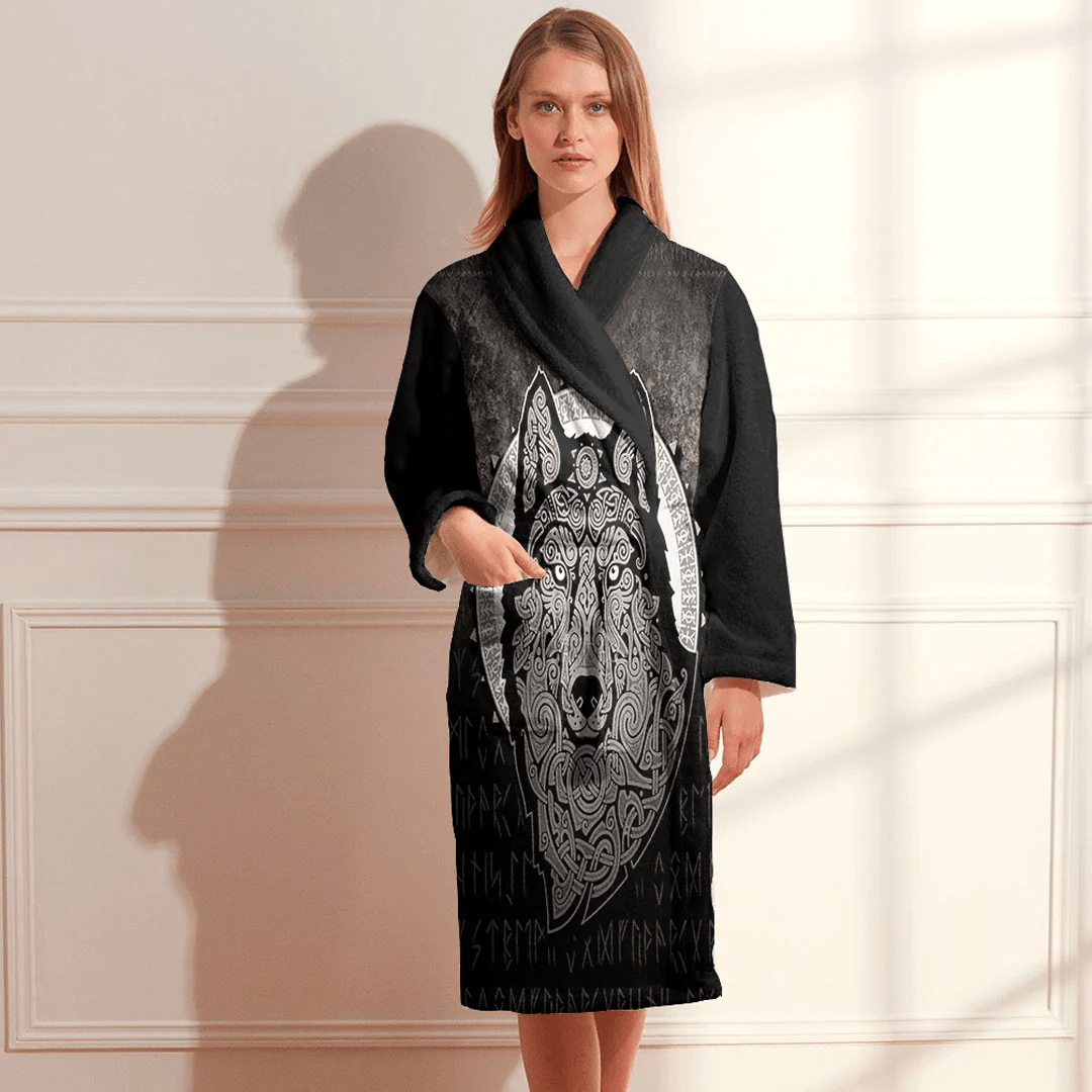 Bathrobe Vikings Northern Wolf Bath Robe
