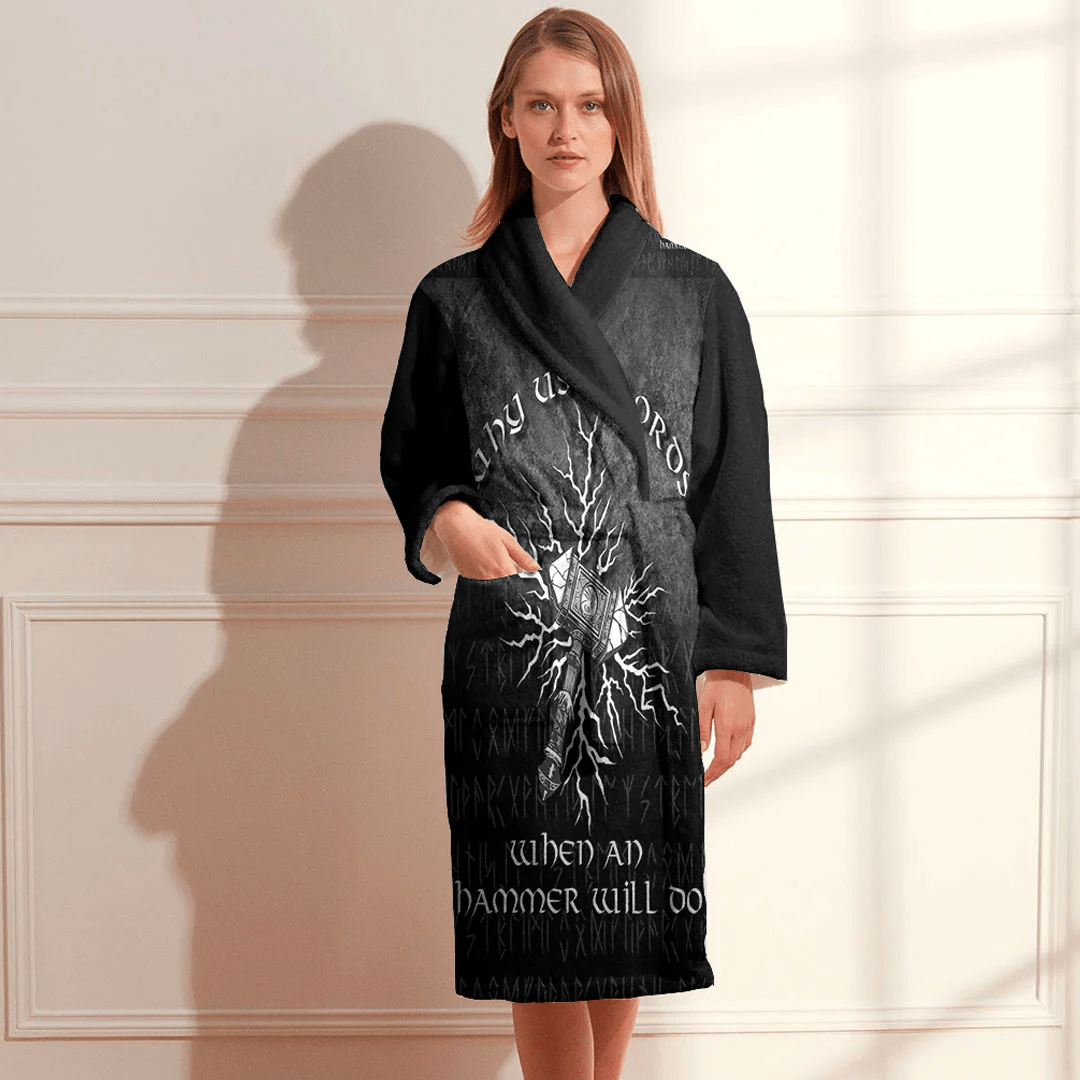 Bathrobe Why Use Words When An Hammar Will Do Bath Robe