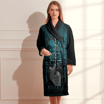 Bathrobe Viking Age Thor Hammer Bath Robe
