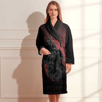 Bathrobe Viking Ravens Bath Robe