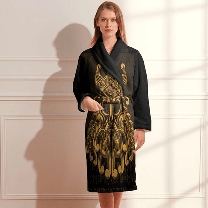 Bathrobe Vikings Odin Valhalla Gold Bath Robe