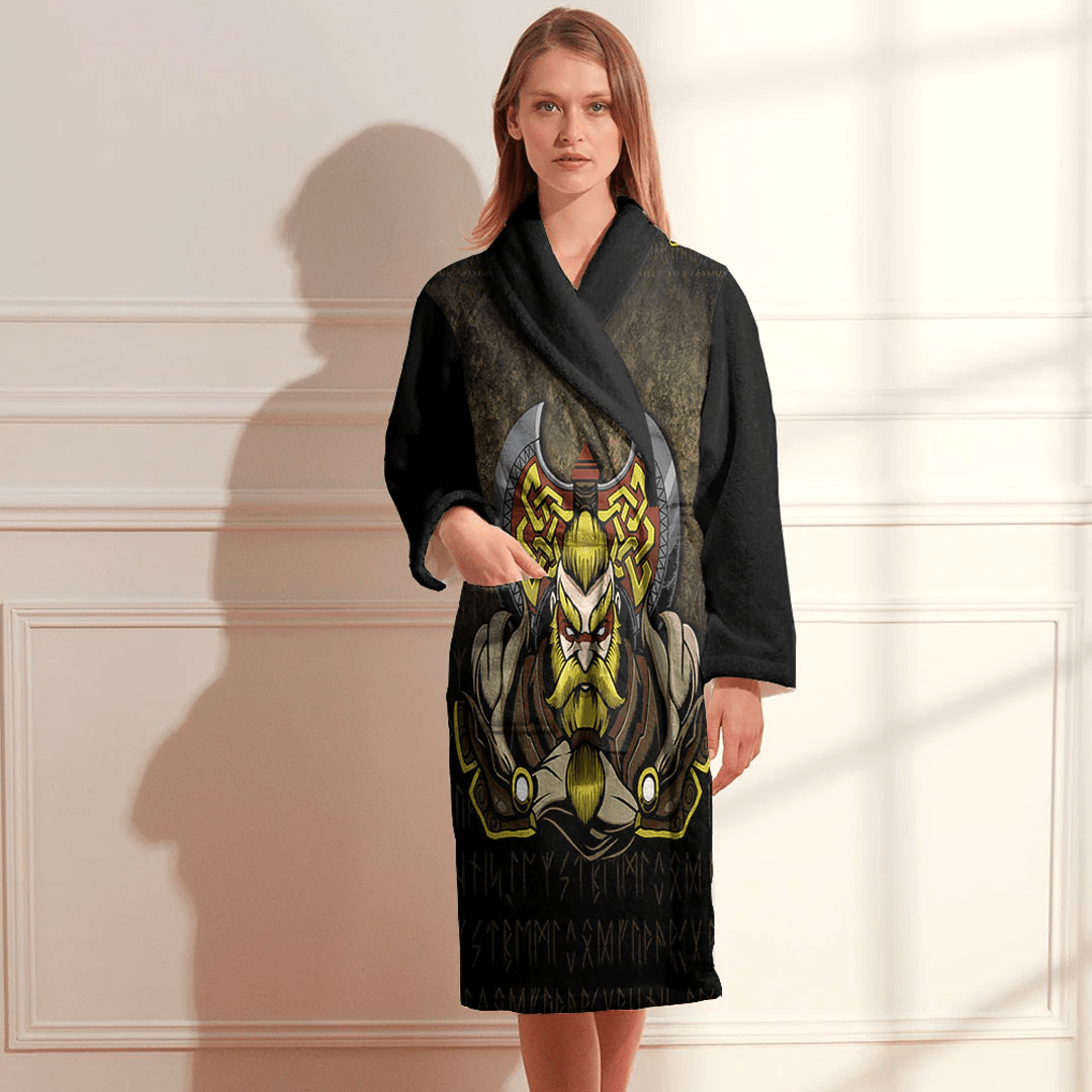Bathrobe Viking Nordic Warrior Valhalla Bath Robe