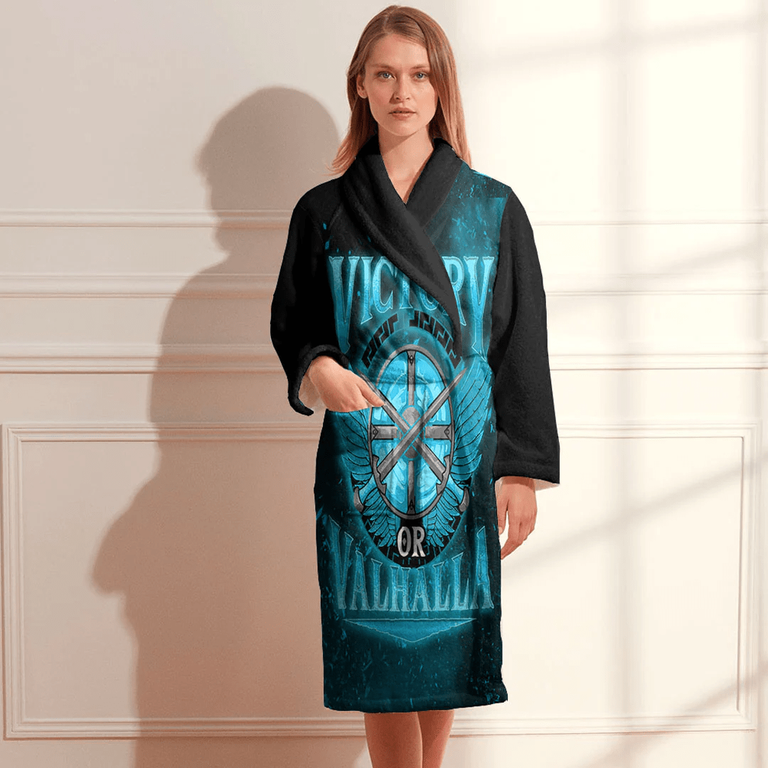 Bathrobe Vikings Victory Or Valhalla Special Version Bath Robe