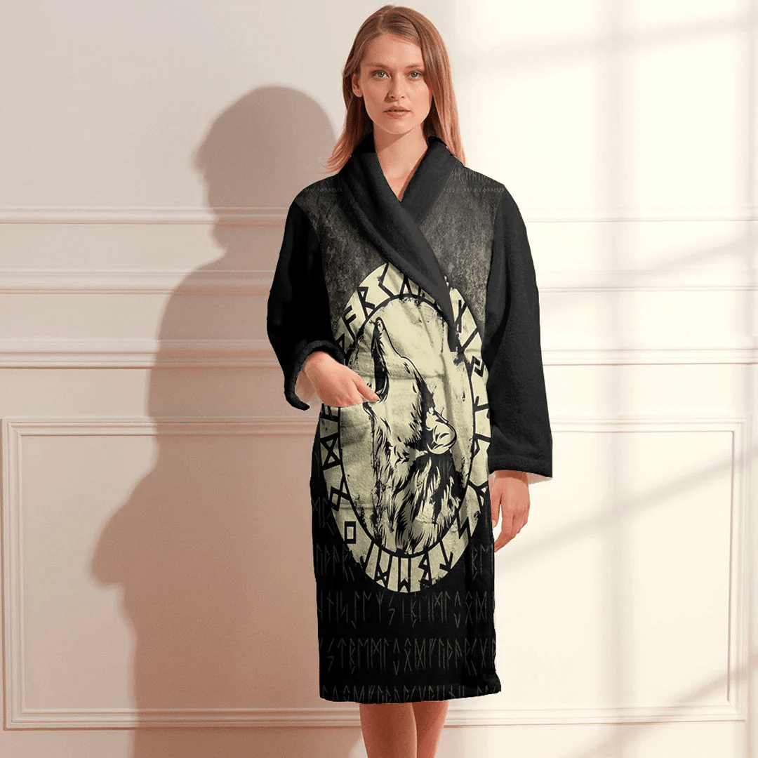 Bathrobe Viking Wolf Bath Robe