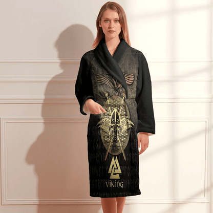Bathrobe Vikings Golden Raven Bath Robe